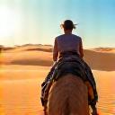 Amara Khan on a desert safari in Dubai.